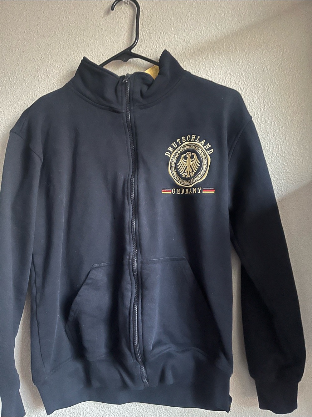 Deutschland Germany Black Zip-Up Jacket